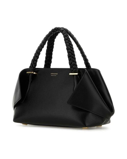 トートバッグ Ferragamo Small Scarf Tote Bag 219865 0781029 NERO 25838870_56526823_1000.jpg