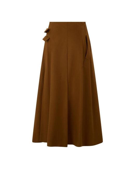 Alberta Ferretti Brown Midi Skirts