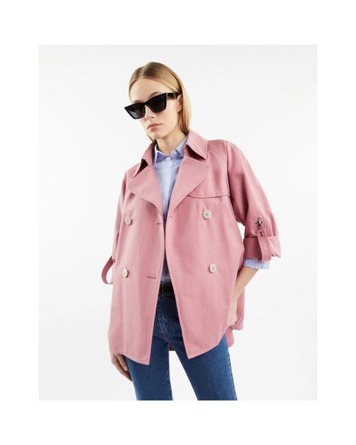 Fay Pink Trench Coats