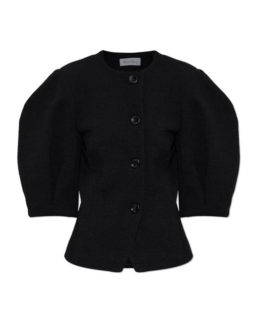 Max Mara Zero Wol Blazer in het Black