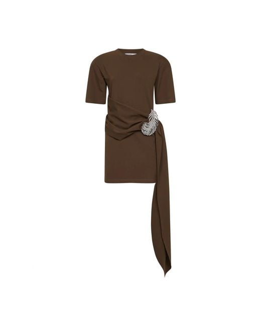 GIUSEPPE DI MORABITO Brown Short Dresses