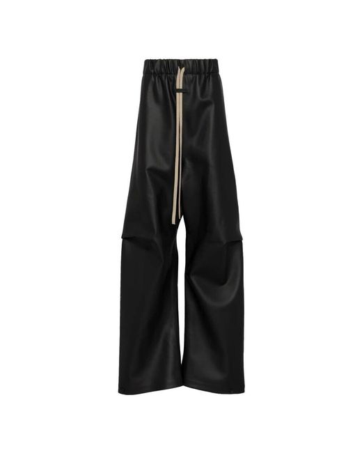 Fear Of God Schwarze wide-leg faltenhose in Black für Herren