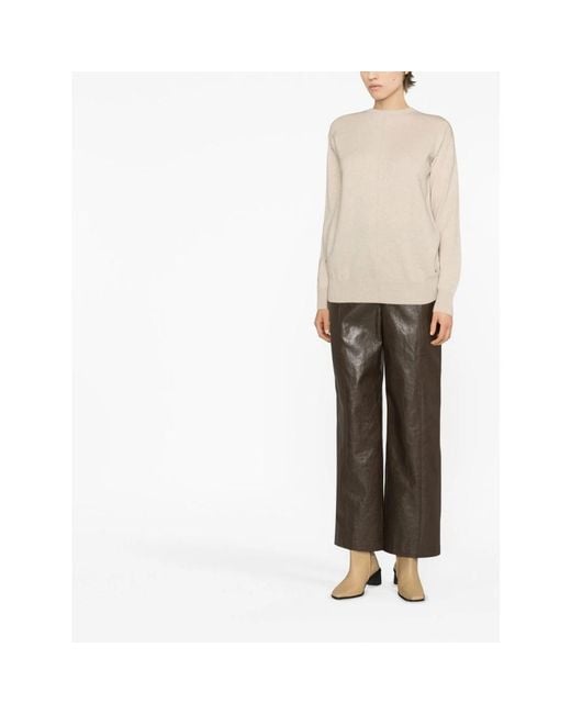 Lorena Antoniazzi Natural Round-Neck Knitwear