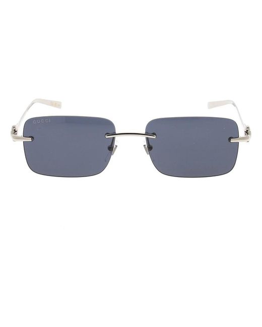 Gucci Blue Stilvolle sonnenbrille mit einzigartigem design