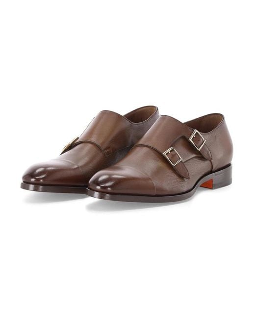 Santoni Brown Business Shoes for men