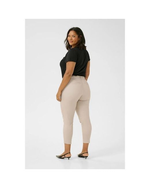 Kaffe Natural Cropped Trousers