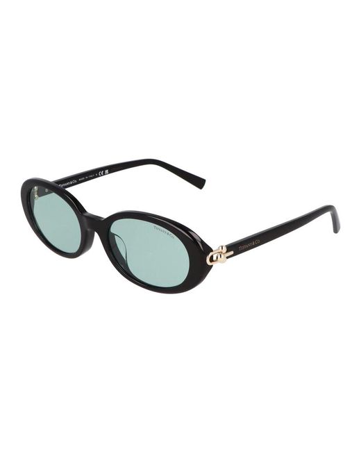 Tiffany & Co Black Elegante Ovale Sonnenbrille Modell Tf 4242D