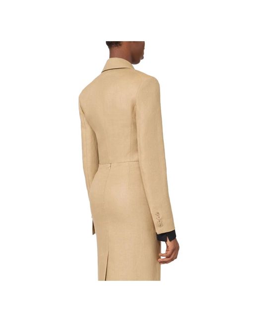 Max Mara Cropped Jasje in het Natural
