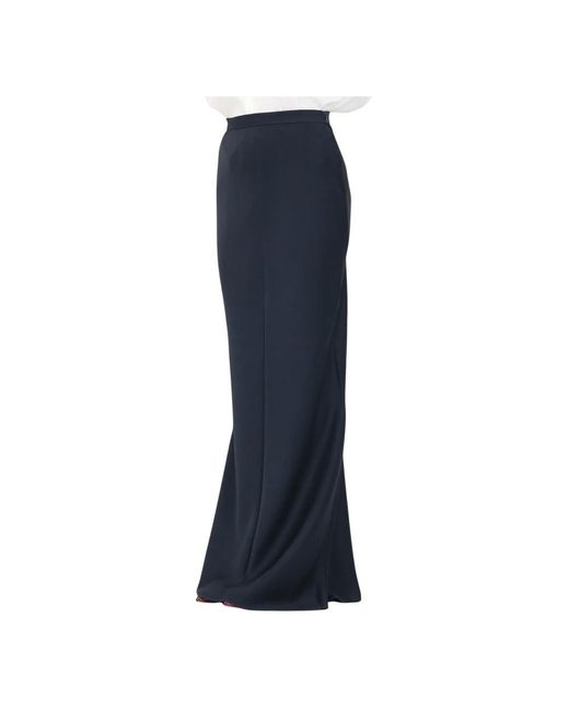 Max Mara Elegante Blauwe Lange Rok in het Blue
