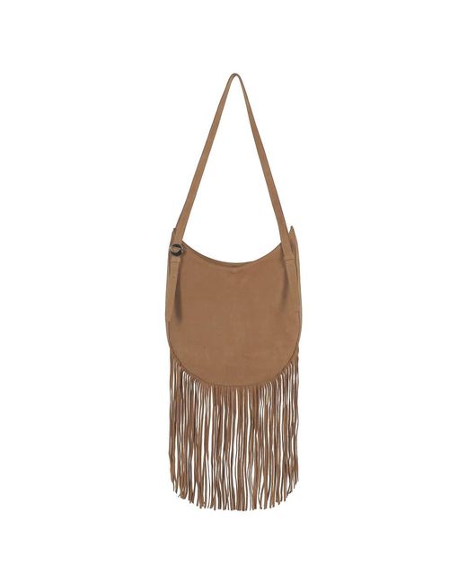 Coperni Brown Fringed Hobo Belt Bag