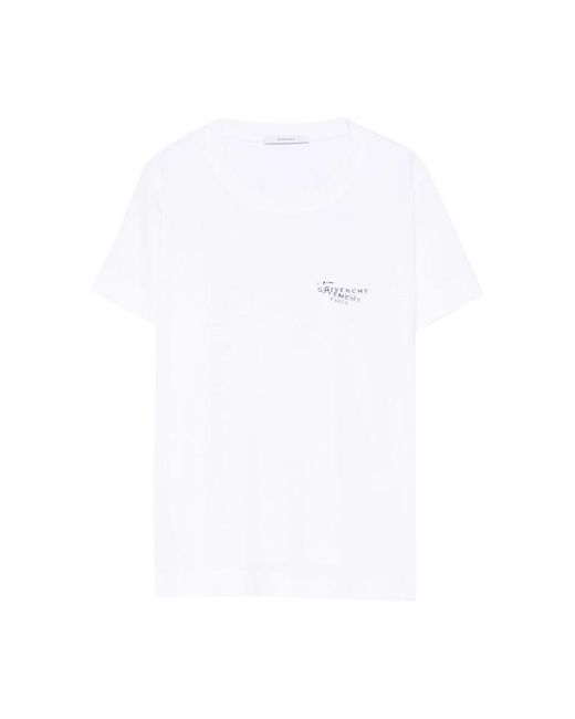 Givenchy T-Shirt Van Katoen Met Stamp-Print in het White