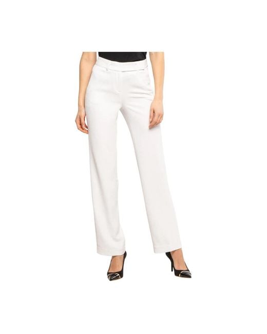 Michael Kors White Straight Trousers
