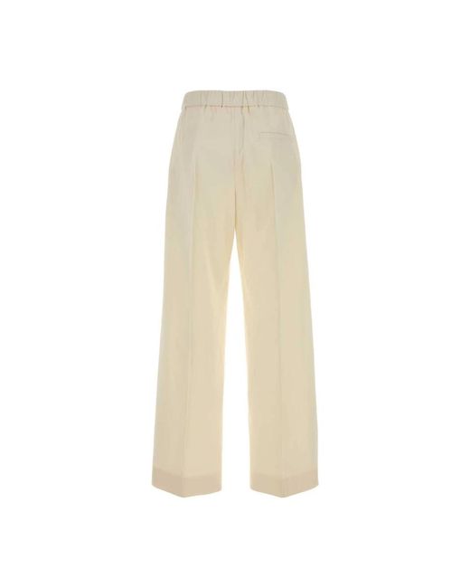 Jil Sander Natural Wide Trousers