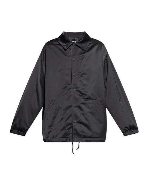 Y-3 Jassen ,Zwart ,Jas Met Logo in het Gray voor heren