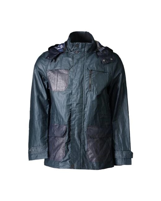 Geox Utility-jacke mit abnehmbarer kapuze in Blue für Herren