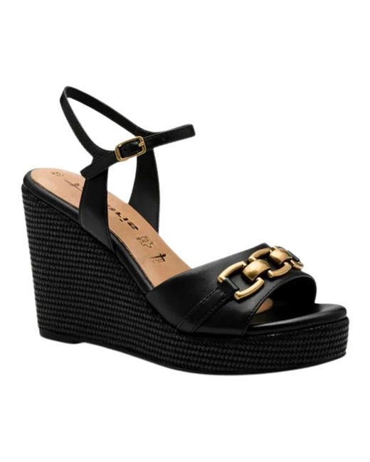 Tamaris Black Wedges
