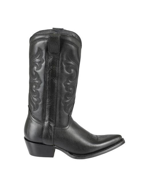 Ash Black Dekorative stiefel mit ziernähten und spitzer zehenpartie