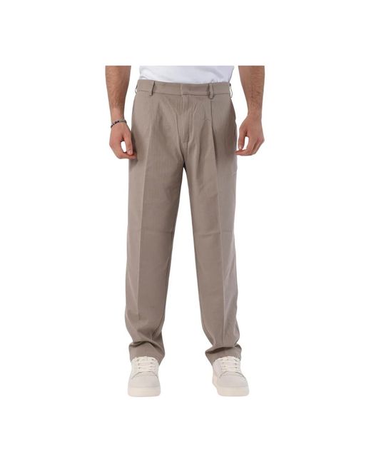 Pantaloni in jersey jacquard di Emporio Armani in Gray da Uomo