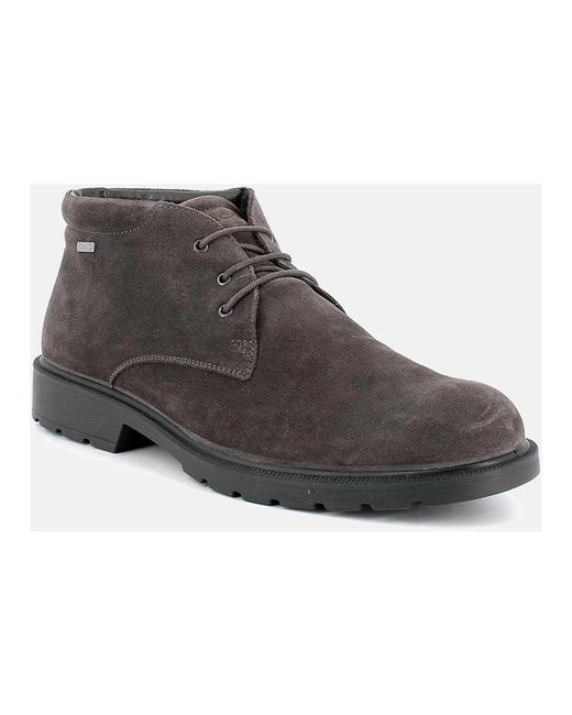 Igi&co Black Lace-Up Boots for men