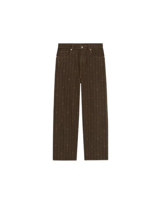 Drole de Monsieur Brown Loose Fit Jeans for men