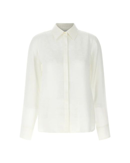 Ferragamo Monogram Shirt in het White