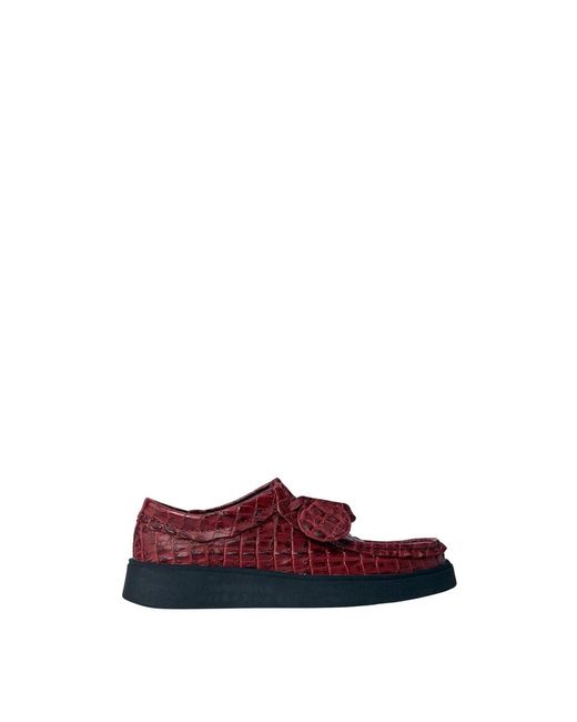 Clarks Red Laced Shoes