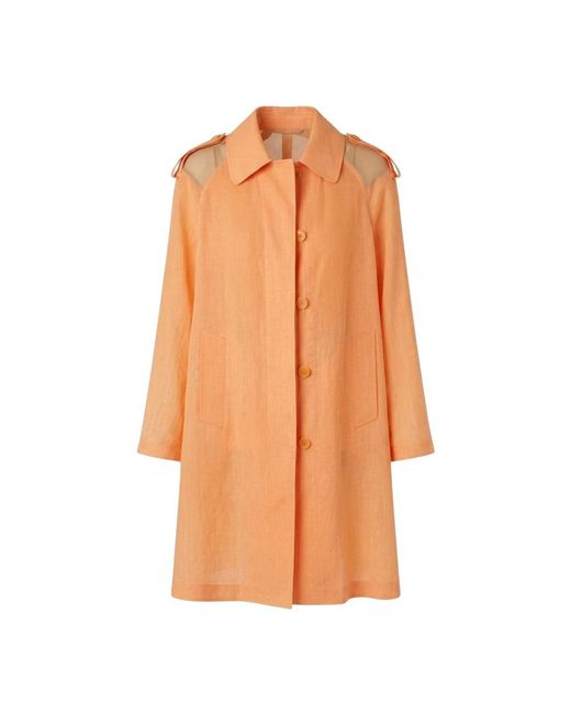 Ermanno Scervino Orange Trench Coats