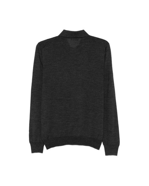 Barba Napoli Black Round-Neck Knitwear for men