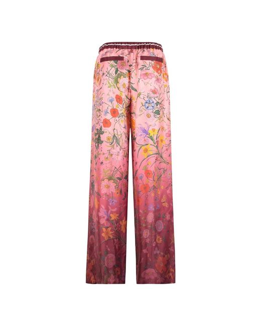 Gucci Red Wide Trousers