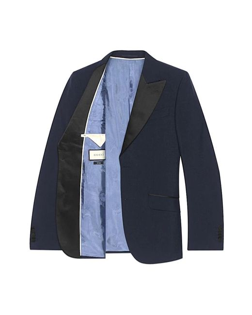Gucci Blue Single Breasted Suits for men