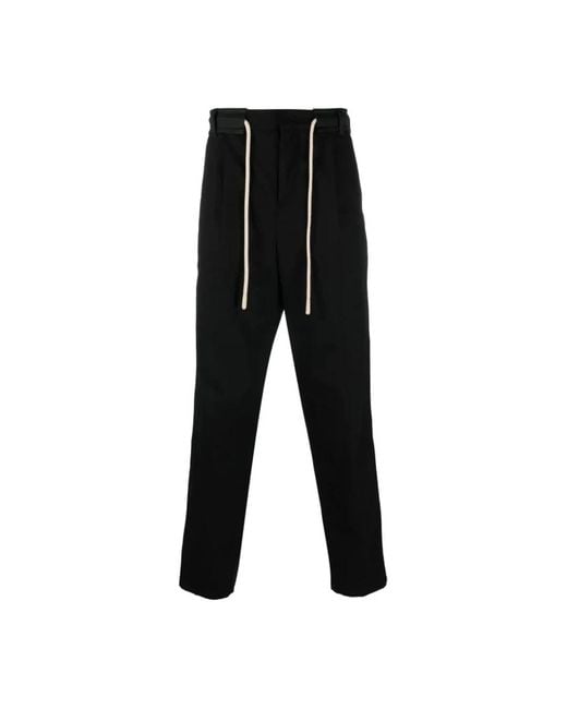 Palm Angels Black Slim-Fit Trousers for men