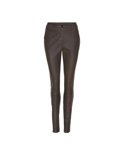 Btfcph Broeken ,Grijs ,Donkergrijze Stretchbroek Met Zakken in het Gray