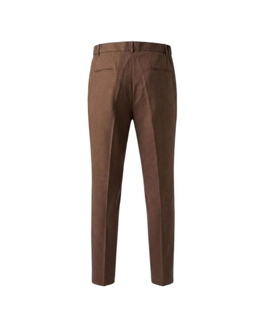 Hevò Brown Suit Trousers for men
