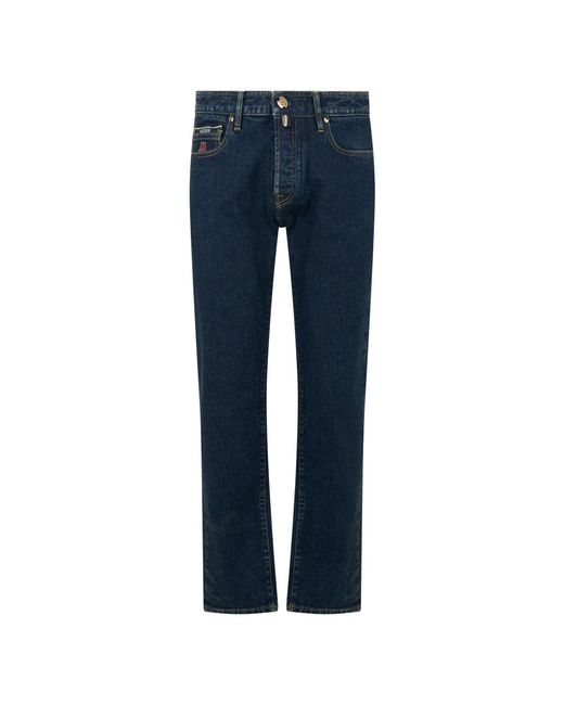 Moorer Blue Straight Jeans for men