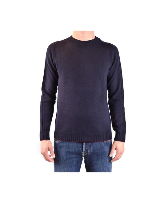 Dondup Blue Round-Neck Knitwear for men