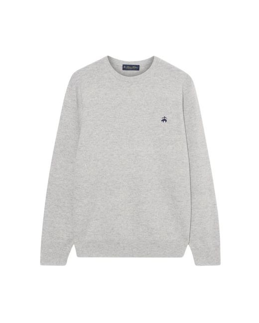 Brooks Brothers Lambswool Rundhalsausschnitt in Gray für Herren