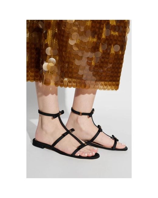 Gianvito Rossi Black Flat Sandals