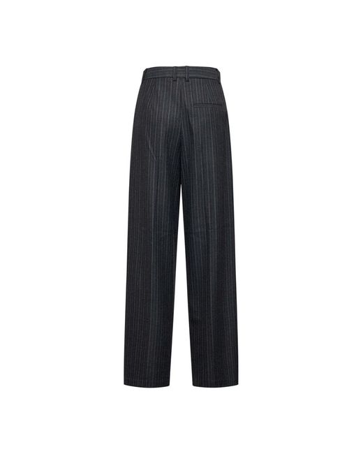 Silvian Heach Blue Weite Hose Mit Dünnen Streifen