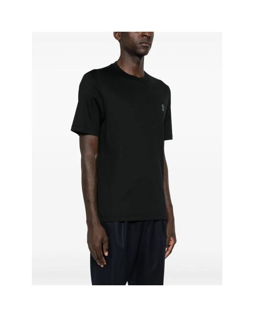 T-Shirts Brunello Cucinelli de hombre de color Black