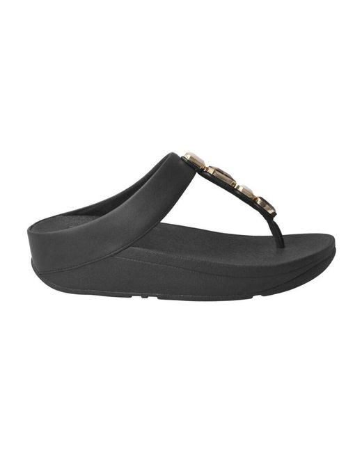 Fitflop Black Elegante Zehentrenner Lul Modell