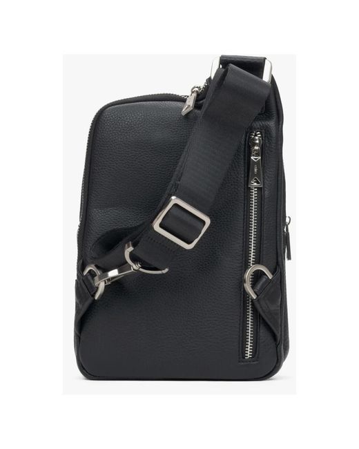 ESTRO Black Cross Body Messenger for men