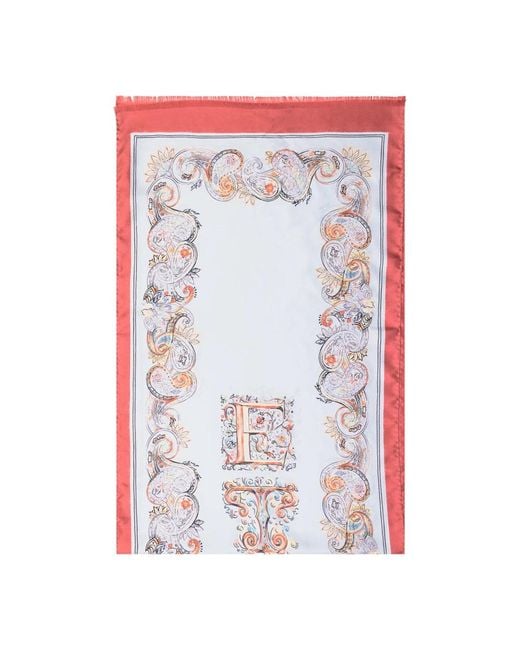Etro Red Silk Scarves