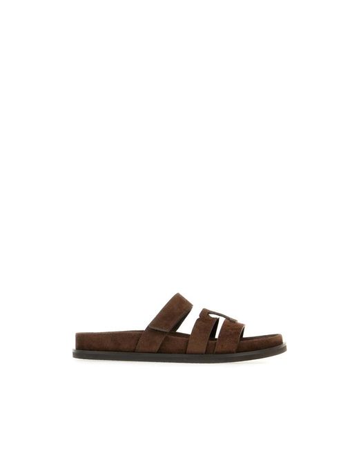 Sliders Tory Burch en coloris Brown