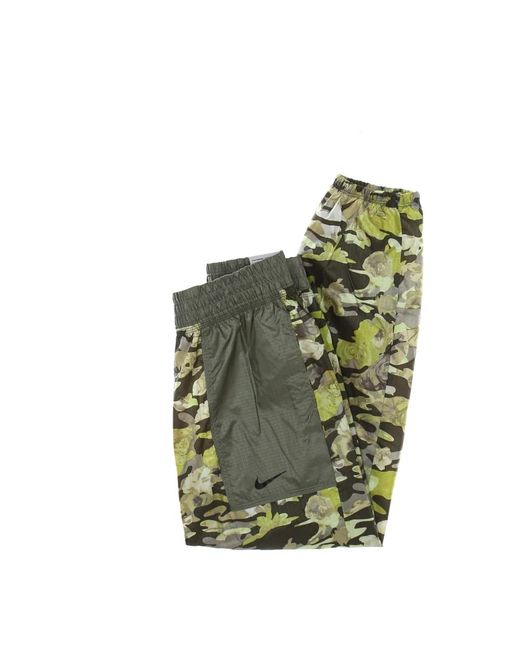 Nike Fitness ,Veelkleurig ,Polyester Trainingsbroek Met Bloemenprint in het Green