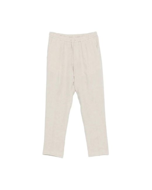 BRIGLIA White Straight Trousers for men