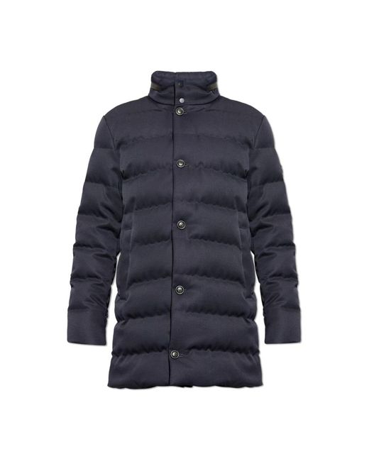 Moncler Vallonpierre Hooded Long Down Jacket in het Blue voor heren