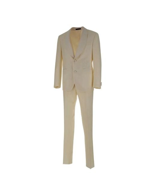 Corneliani Natural Single Breasted Suits for men