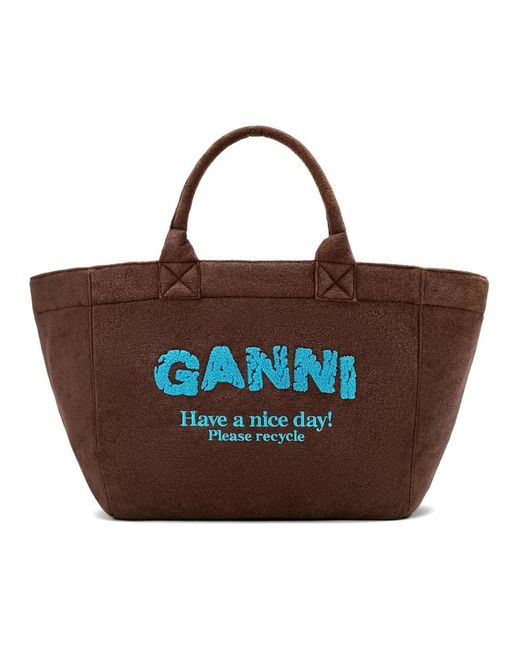 Ganni Brown Shopping Bags