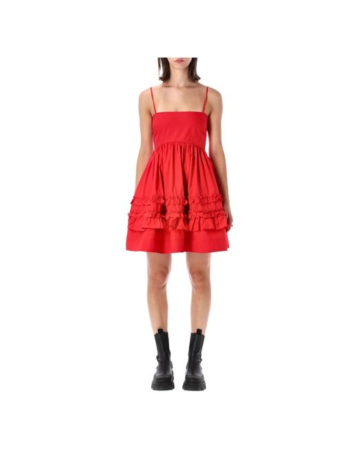 Ganni Red Short Dresses