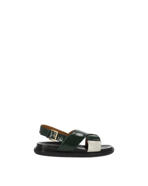 Flat Sandals Marni en coloris Black